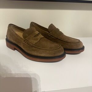 Tod's Light Brown Suede Loafers, Size 7